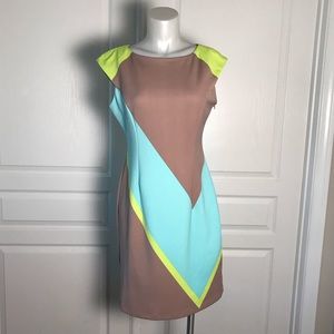 MAGGY‎ LONDON COLORBLOCK SHEATH DRESS